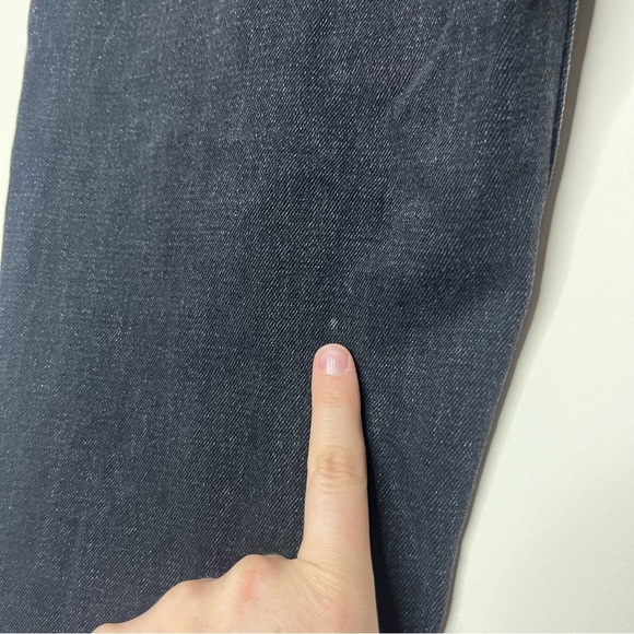 A+F The Ankle Straight Ultra High Rise Distressed Minimalist Goth Edgy Jeans - Picture 11 of 11